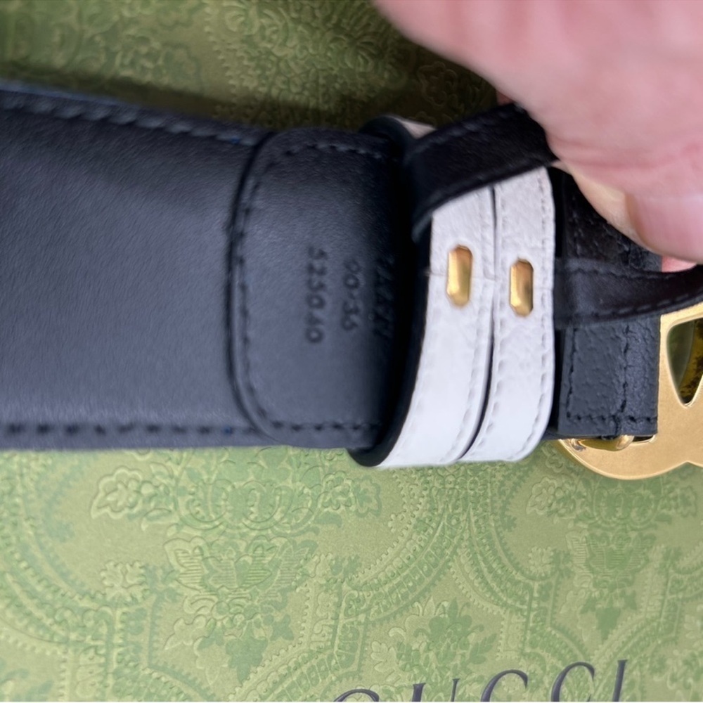 Unisex Gucci X Adidas, leather belt size 90 cm/36 inch made in Italy - Picture 6 of 8